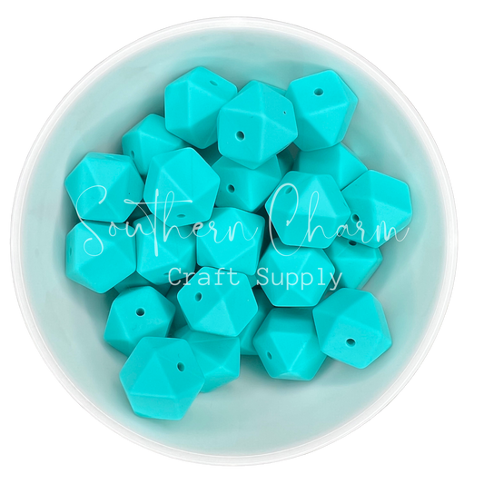 17mm Turquoise Hex