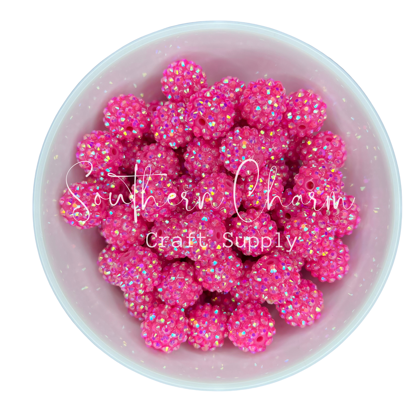 16mm Hot Pink Rhinestone