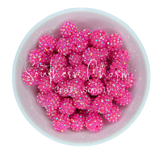 16mm Hot Pink Rhinestone