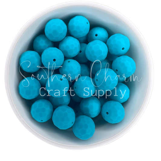 16mm Turquoise Faceted Bead