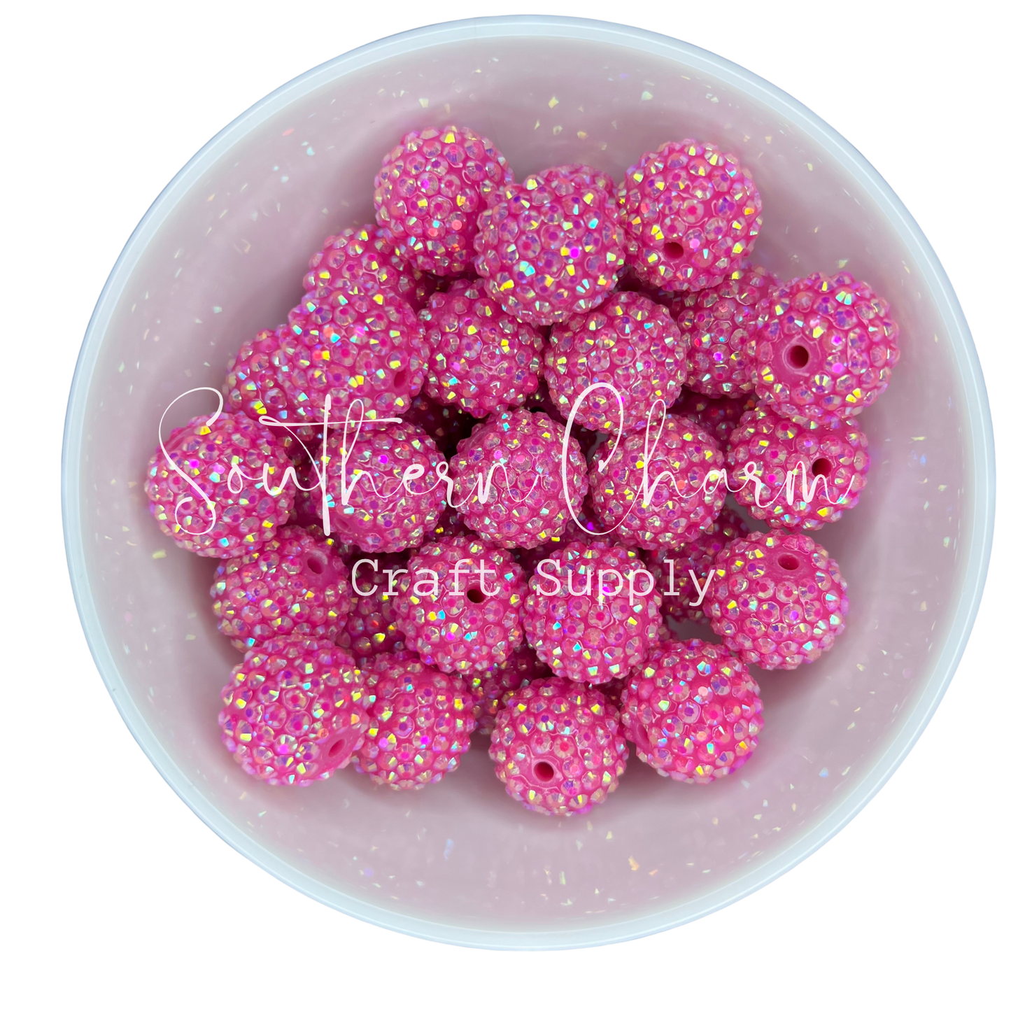 20mm Hot Pink Rhinestone