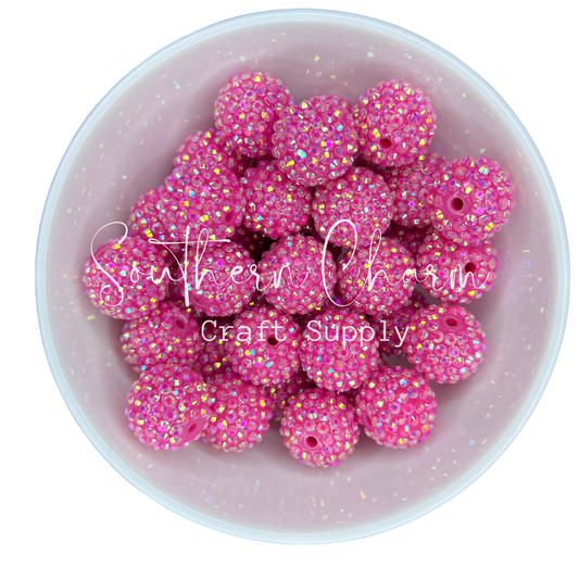 20mm Hot Pink Rhinestone