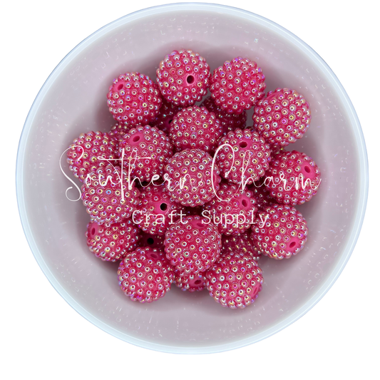 20mm Raspberry Pearl Rhinestone