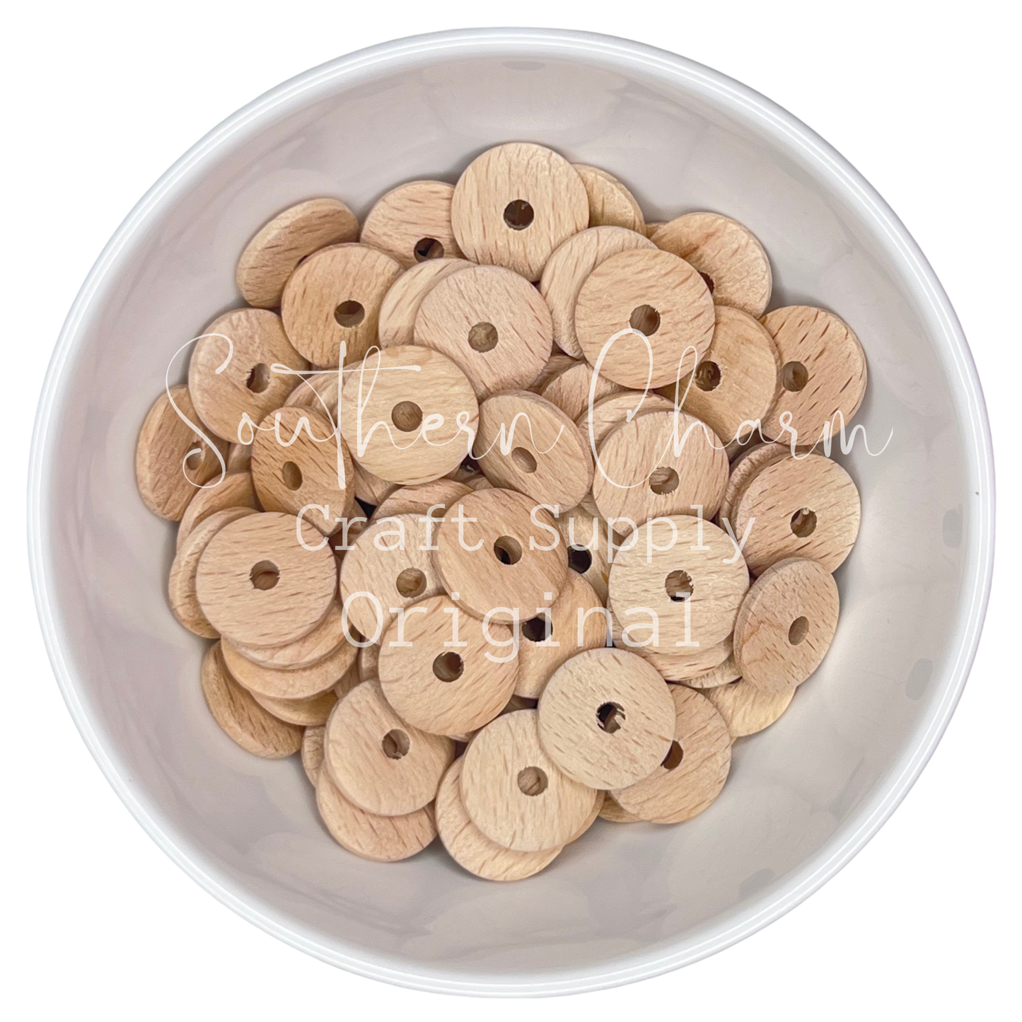 18mm Beechwood Disc Spacer- 10 Pack