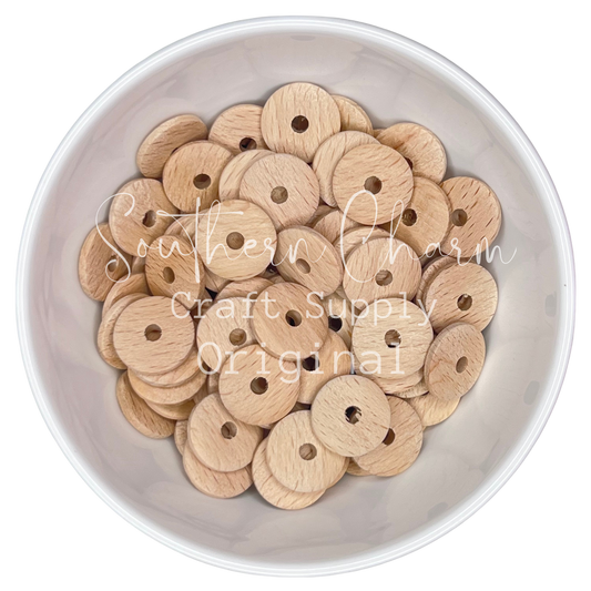 18mm Beechwood Disc Spacer- 10 Pack